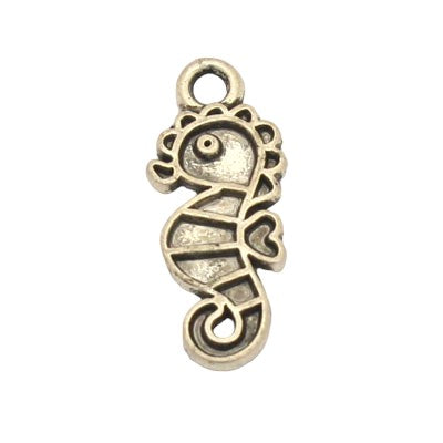 SEAHORSE CHARM 21 MM SILVER - 20 PCS