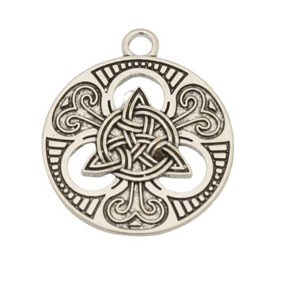 TRIQUETRA CHARM PENDANT 31 MM SILVER - 4 PCS