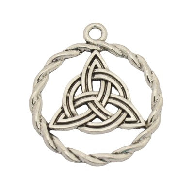 TRIQUETRA CHARM PENDANT 35 MM SILVER - 4 PCS
