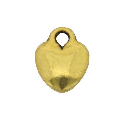 HEART CHARM 10 MM GOLD - 40 PCS