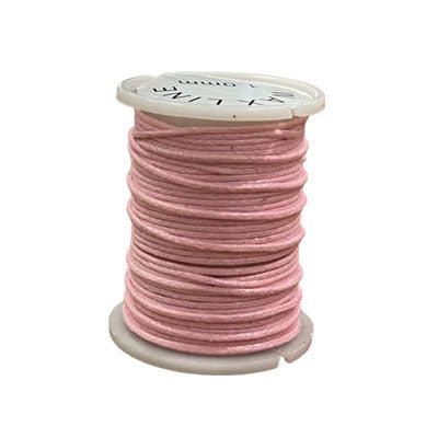 1 MM WAXED CORD PINK - 3 M