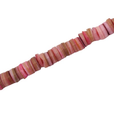 6.5 X 2 MM SHELL BEADS PINK - 40 CM STRAND