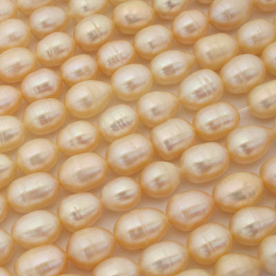 9 X 7 MM FRESH WATER PEARLS - 35 CM STRAND (FWP36)