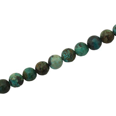 CHRYSOCOLLA 6 MM ROUND - APPROX 68 PCS