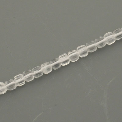 CRYSTAL QUARTZ  3 MM CUBE - APPROX 130 PCS