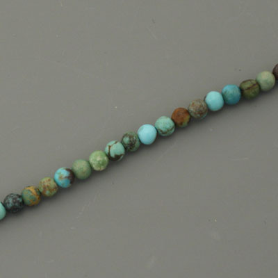 TURQUOISE 2.5 MM ROUND BEADS  - APPROX 176 PCS