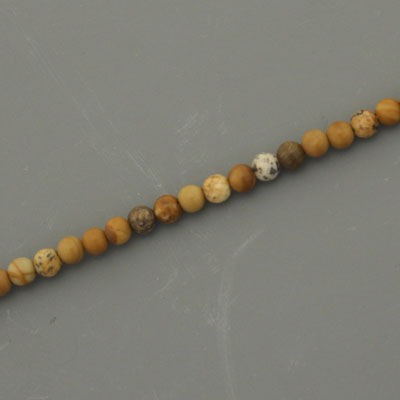 PICTURE JASPER 2.5 MM ROUND BEADS  - APPROX 175 PCS