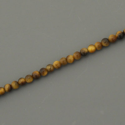 TIGER EYE 2.5 MM ROUND BEADS - APPROX 175 PCS