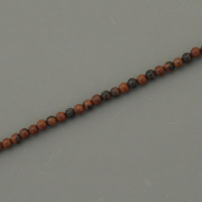 MAHOGANY OBSIDIAN 2.2 MM ROUND BEADS - APPROX 200 PCS