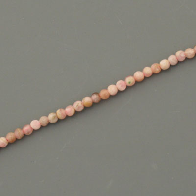 RHODOCHROSITE 2 MM ROUND BEADS - APPROX 210 PCS