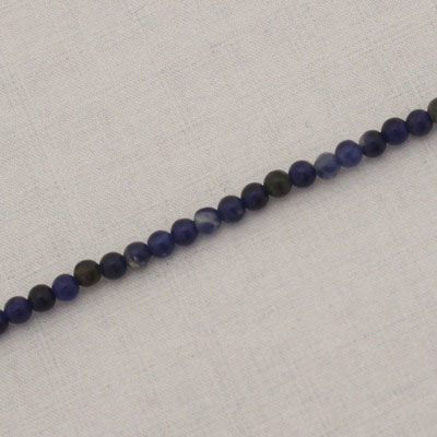 SODALITE 2.5 MM ROUND BEADS  - APPROX 175 PCS