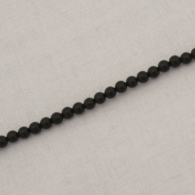 BLACK AGATE 2.5 MM ROUND BEADS  - APPROX 175 PCS