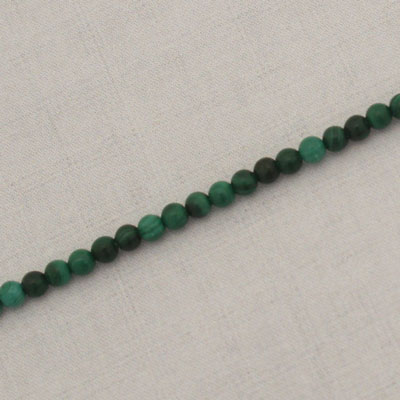 MALACHITE 2.5 MM ROUND BEADS  - APPROX 175 PCS