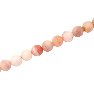 PERUVIAN PINK OPAL 6.5 MM ROUND - APPROX 60 PCS – All About Beads