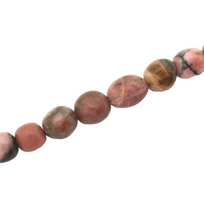 RHODONITE IRREGULAR APROX 10 MM BEADS - APPROX 40 PCS