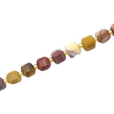 MOOKAITE 6 MM CUBE BEADS - APPROX 46 PCS