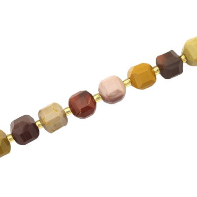 MOOKAITE 8 MM CUBE BEADS - APPROX 36 PCS