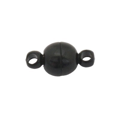 12 X 6 MM MAGNETIC CLASP BLACK - 3 PC