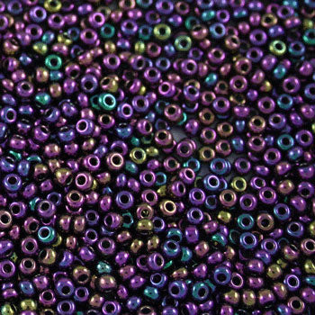 #9/0 ROCAILLES  - APPROX 40G - METALLIC PURPLE  IRIS