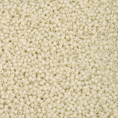 #11/0 SEED BEADS - 40G - WHITE CREAM MATT PEARL