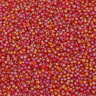 #11/0 SEED BEADS - 40G - TRANSPARENT RED AB