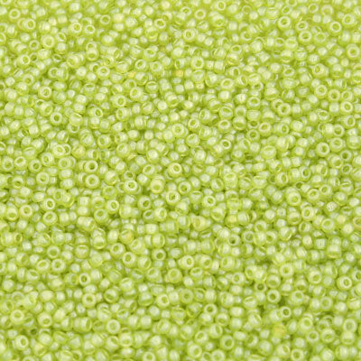 #11/0 SEED BEADS - 40G - TRANSPARENT LIGHT GREEN