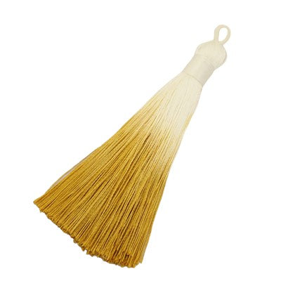 78 MM TASSEL YELLOW / WHITE - 2 PCS