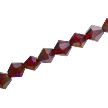 8MM CRYSTAL BI-CONE STRANDS - APPROX 40 / PCS -  SIAM AB