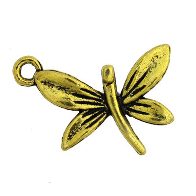DRAGONFLY CHARM 22 X 15 MM GOLD - 18 PCS