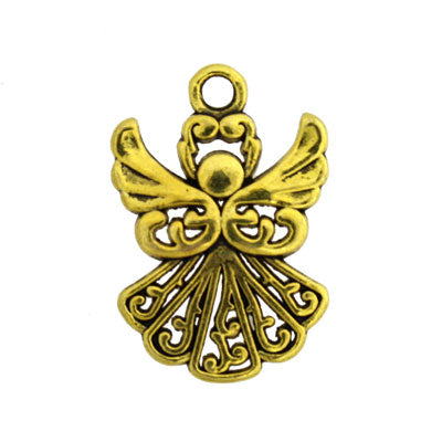 ANGEL CHARM 20 MM GOLD - 20 PCS