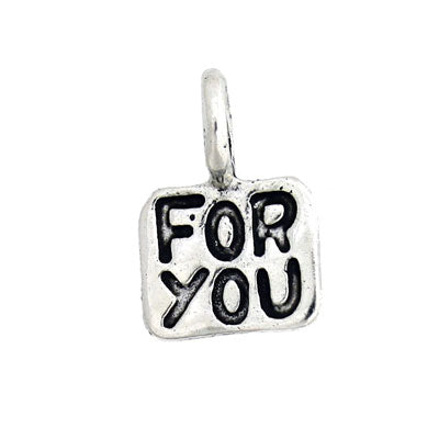FOR YOU CHARM 11 MM SILVER - 50 PCS