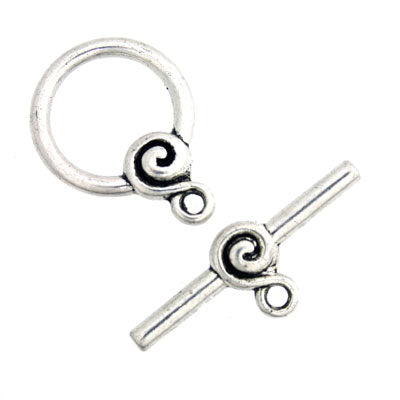 16 MM SILVER TOGGLE - 6 SETS