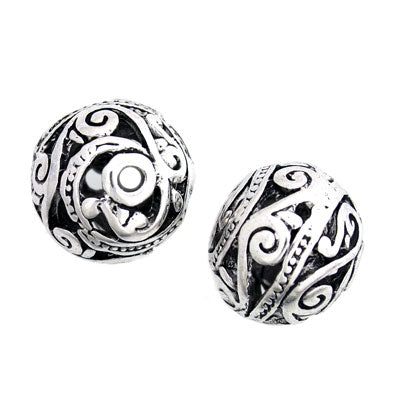 13 MM SILVER BEADS - 2 PCS