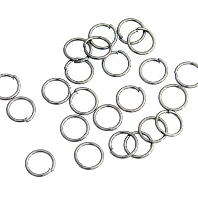 ANTIQUE SILVER JUMP RINGS - 10 GRAMS