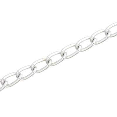 9 X 5 MM ALLOY CHAIN SILVER - 1 M