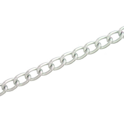 7 X 4 MM ALLOY CHAIN SILVER - 1 M