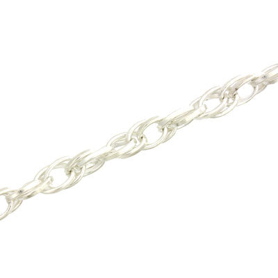 8 X 5 MM CHAIN SILVER - 1 M