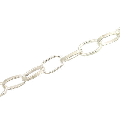 10 X 6 MM CHAIN SILVER - 1 M