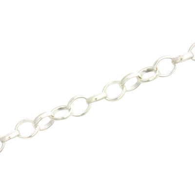 6 X 5 MM CHAIN SILVER - 1 M