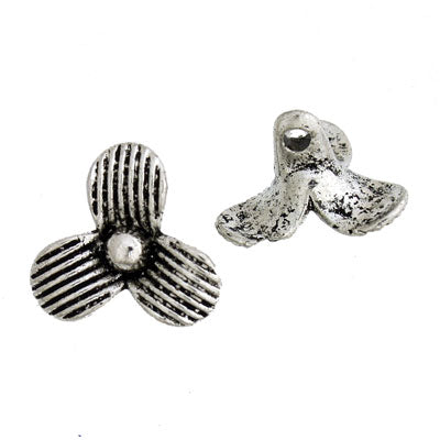 Flower 12 mm silver - 12 pcs