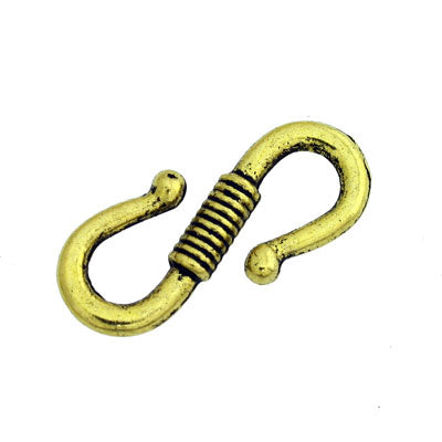 24 x 10 mm Gold S Hook - 15 pcs