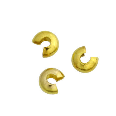 4 mm Gold Crimp Covers - 45 pcs