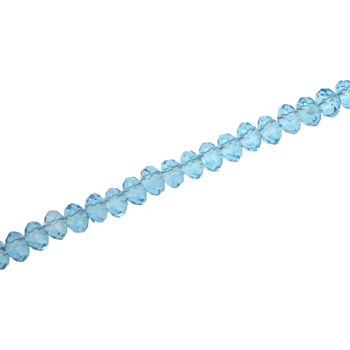 3 X 2 MM CRYSTAL RONDELLE BEADS AQUA - APPROX 150 / PCS