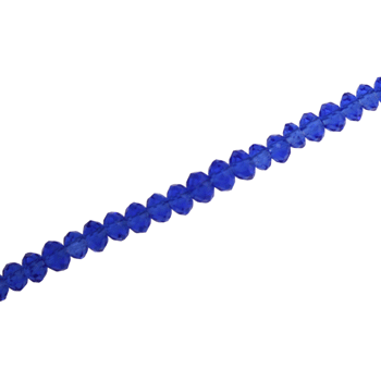3 X 2 MM CRYSTAL RONDELLE BEADS ROYAL BLUE - APPROX 150 / PCS