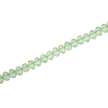 3 X 2 MM CRYSTAL RONDELLE BEADS LIGHT GREEN - APPROX 150 / PCS