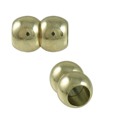18x12mm gold magnetic clasp with 7mm glue in hole 1 pc