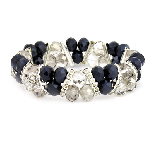 CRYSTAL DIAGONAL BRACELET KIT - BLACK / BLACK DIAMOND