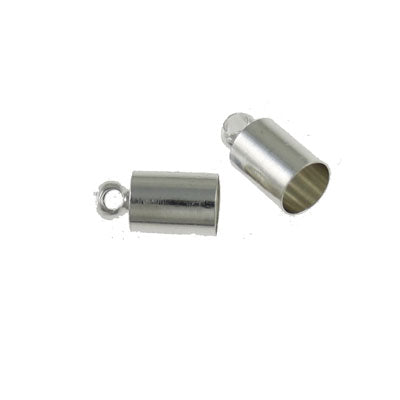 5 mm silver end caps hole size 4.5 mm - 22 pcs