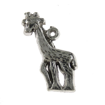 giraffe charm 22 mm silver - 14 pcs