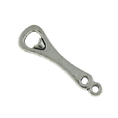 bottle opener charm 22 mm silver - 14 pcs